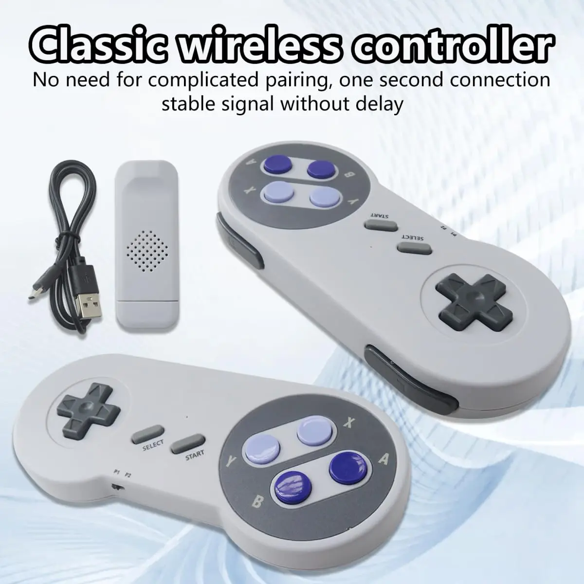 Retro Game Console With Dual Wireless Controllers For Tv Hdmi_voghion.com