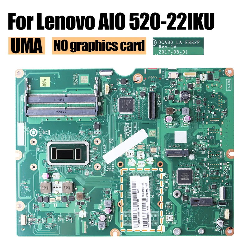 For Lenovo AIO 520-22IKU Mainboard 01LM136 01LM108 11S01LM517ZZ LA