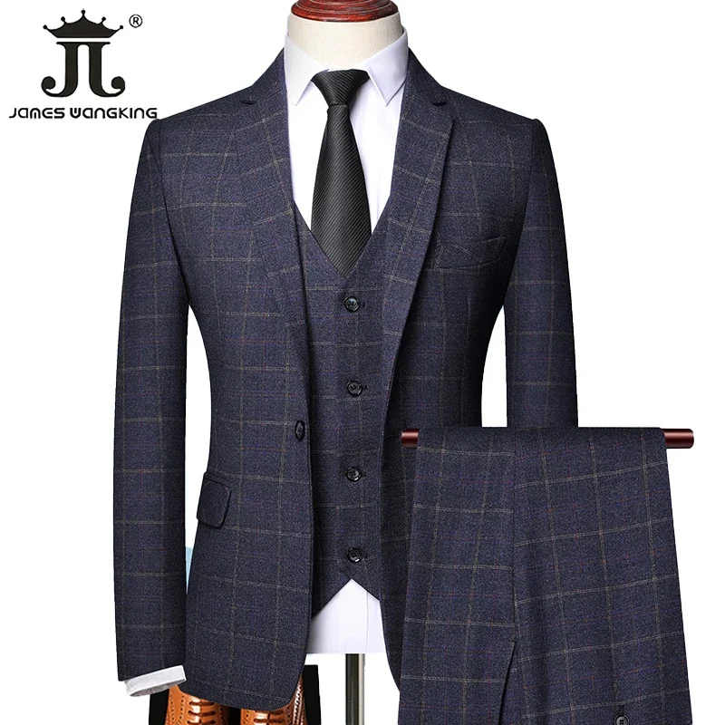 Blazer Vest Pants Men's Formal Groom Wedding Dress Slim Suit 3Pcs or 2Pcs Men's Casual Business Suit Tuxedo formal suit,business men clothing
