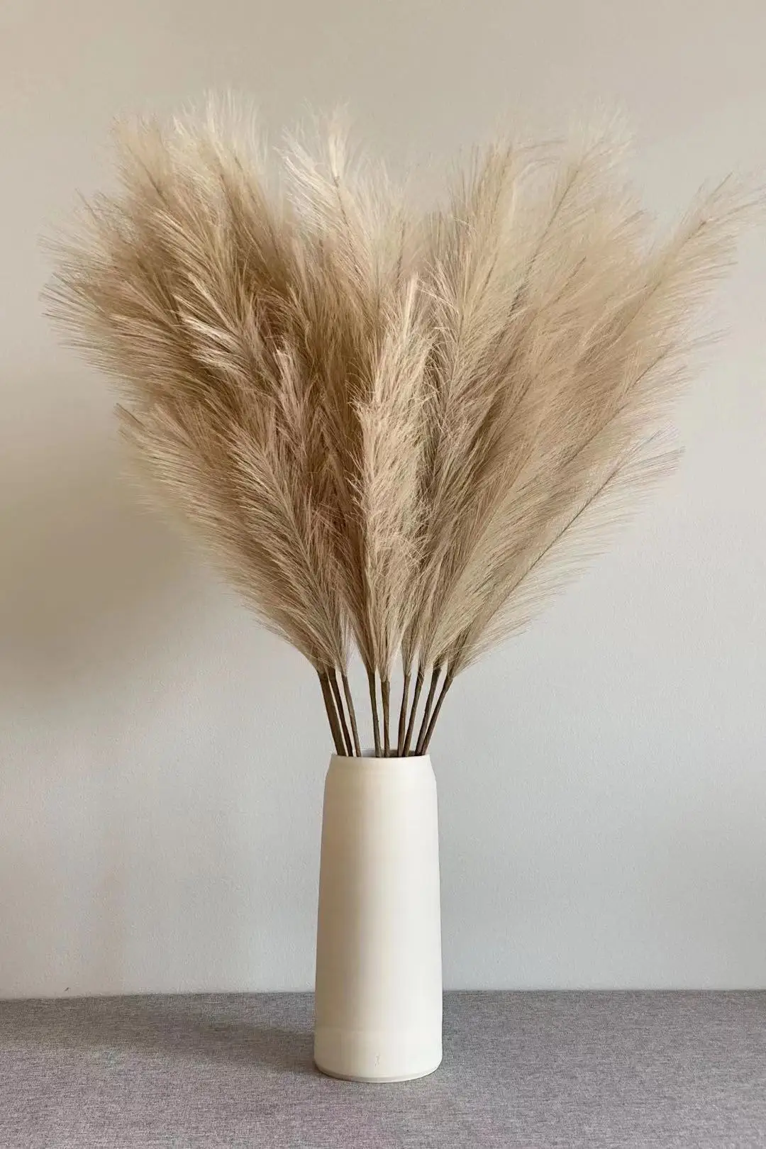 3pcs Artificial Pampas Grass 43inch/110cm Long Fluffy Pampas Grass for Flower Arrangement Wedding Party Centerpiece Home Decor