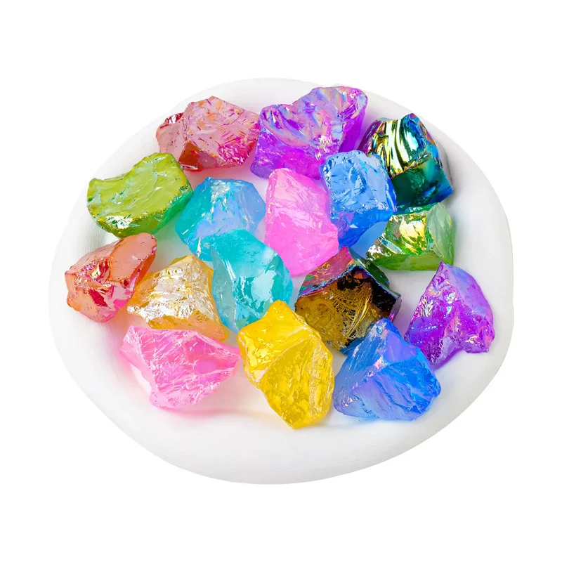 High Quality Aura Obsidian Raw Stone Natural Crystal Raw Stone,Gemstone Jewelry,Glitter, Healing crystal, Birthday gift