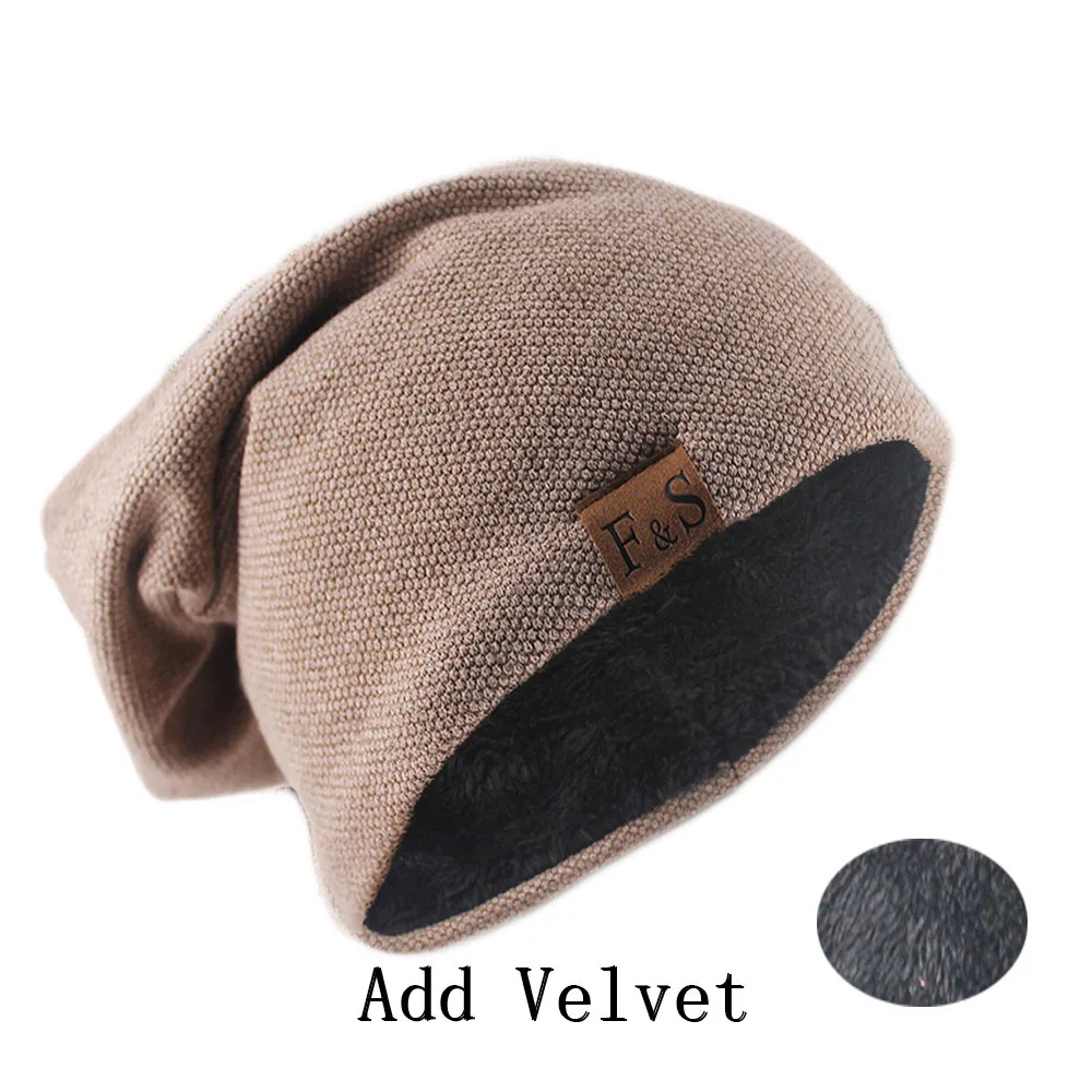 Mode Motorhaube Hut für Männer Frauen Winter Warm Gestrickte Einfarbig Baggy Skullies lässig Weiche Turban Hüte Hip Hop_voghion.com