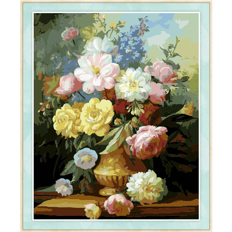 

Personalised Posters And Prints Colourful Flowers And Vases Hand Painted Oil Painting Home Decor Unique Gift