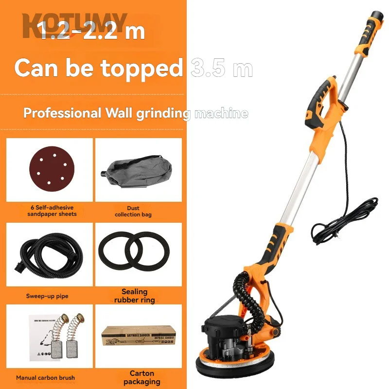 Wall Grinder Handheld Wall Grinding Machine Lighted Electric Self-cleaning Sandpaper Machine Putty Sander