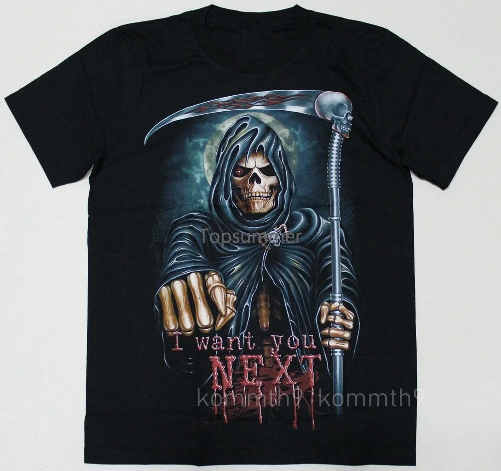 

Angel Of Death Grim Reaper Scythe T-Shirt Size M L Xl 2Xl Harajuku Tee Shirt