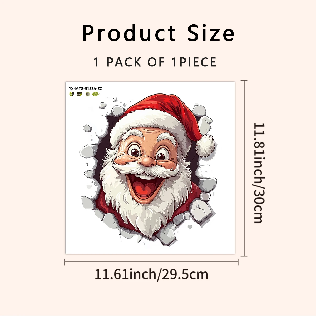 Autocollant De Toilette Père Noël, Décoration Festive De Noël, Autocollant De Toilette Pour Salle De Bain Unique Et Accrocheuse – Acheter Aux Petits