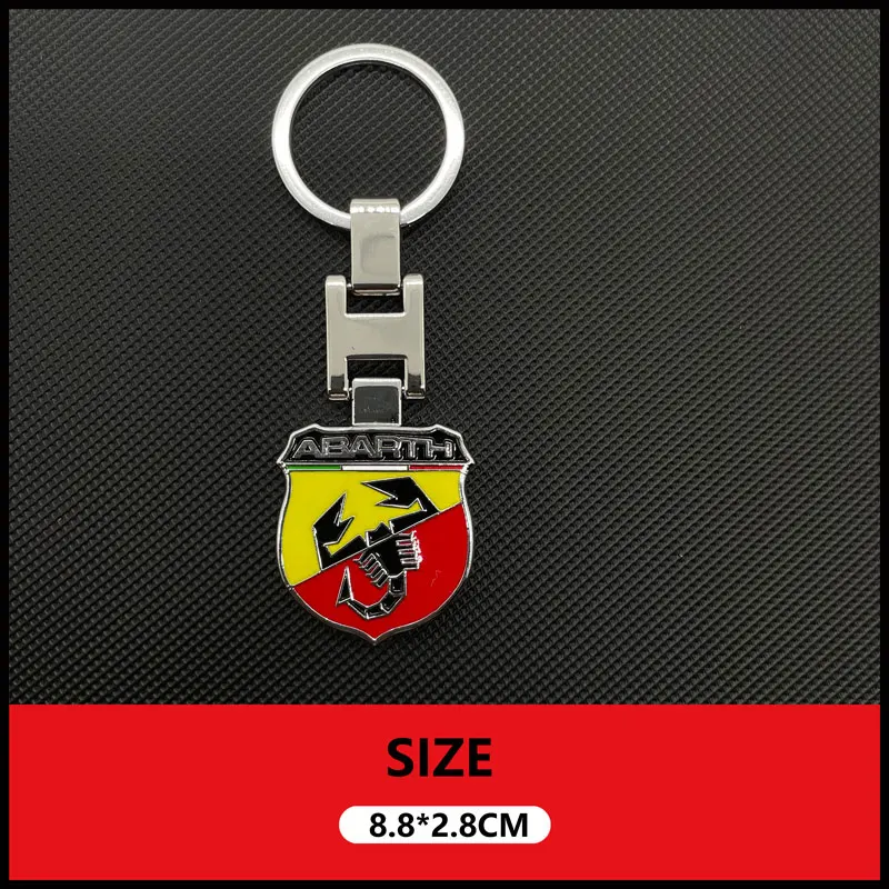 Car Key Decor Accessories For FIAT ABARTH 500e 595 695 124 Stilo Bravo Panda Spider Palio Car Styling Metal Key Chain