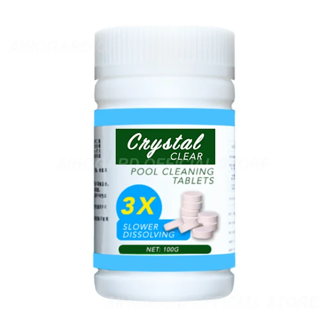100 Db/Beállított Medence Tisztítás Pezsgő Klór Tabletta Multifunkcionális Tabletták Spraytisztító Otthoni Csepphajó - Image 5