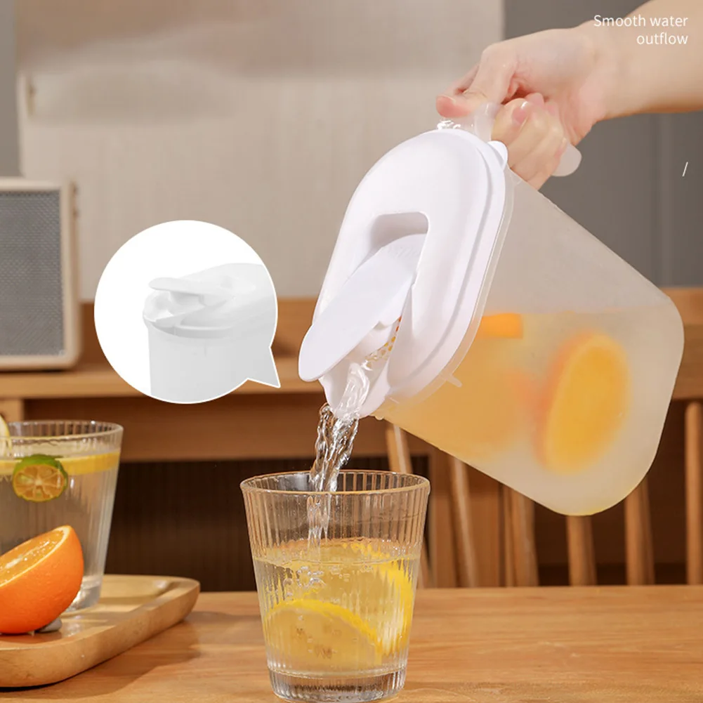1pc 1.8Litre Plastic Jug With White Plastic Lid Water Juice Milk Drinks Container Summer Water Jug Large Capacity plastic juice jug,cold water jug