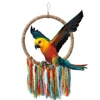Pet Bird Parrot Toy Cotton Rope Circle Toys Chewing Bite Parrot Perch Hanging Cage Swing Rope Ring Stand Climb Toy Bird Supplies 2