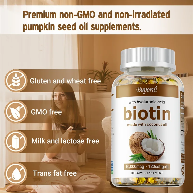 Biotin Hyaluronic Acid Hydrates Skin Soothes Joints Promotes Healthy Hair and Eyes hyaluronic acid capsules