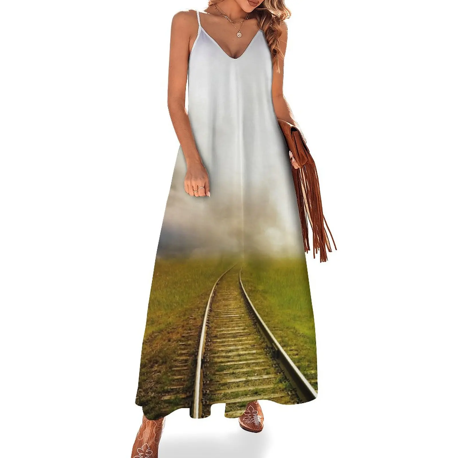 

New Train Tracks Sleeveless Dress long dress women summer dress for women 2023 dresses for woman long sleeve dresses