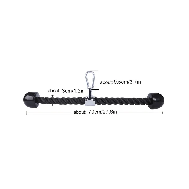 Tricep Rope Abdominal Crunches Cable Pull Down Laterals Biceps Muscle Training Fitness Body Building Gym Pull Rope 2
