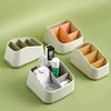 Remote Control Holder 4 Slot Desktop Storage Box TV Remote Control Phone Storage Holder Stationery Home Organizer 1