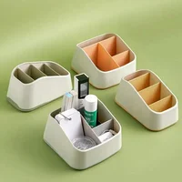 Remote Control Holder 4 Slot Desktop Storage Box TV Remote Control Phone Storage Holder Stationery Home Organizer 1