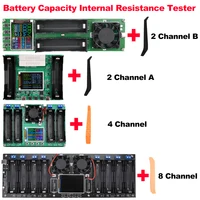 8/4/2 Channels 18650 Lithium Battery Capacity Tester Module MAh MWh 2.4″ LCD Digital Battery Power Detector Module Type-C Port 1