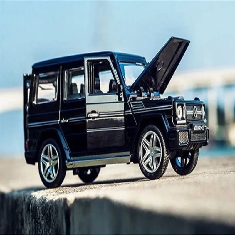 1:32 Alloy Mercedes Benz G65 Suv Pull Back Diecast Car Model With Sound Light Birthday Gift Toy For Children Hot Wheels 2