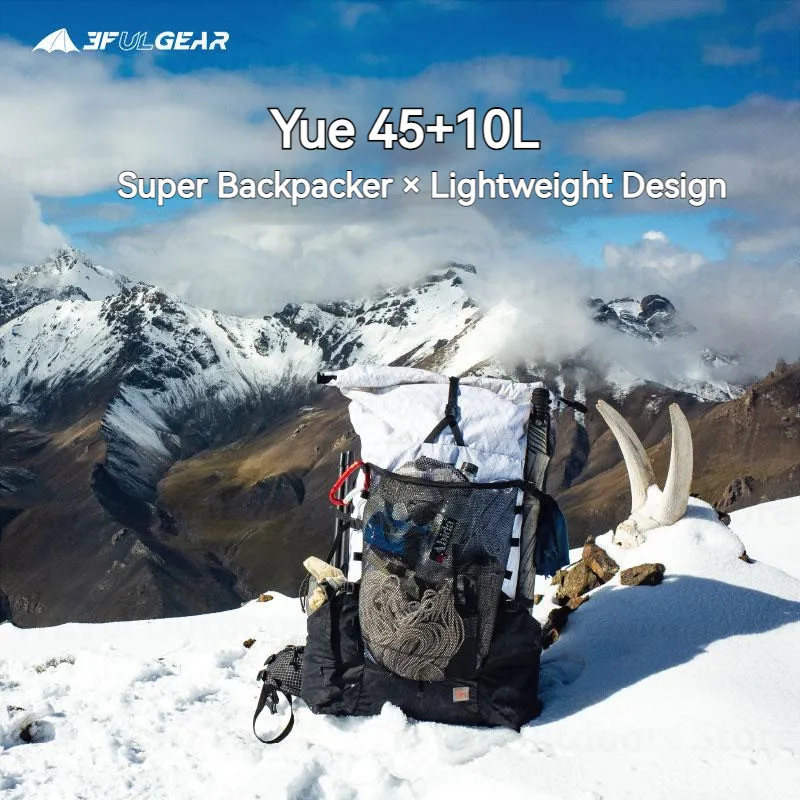 Ультралегкий рюкзак 3F UL GEAR 45 + 10L YUE для кемпинга, альпинизма, спортивная сумка, регулируемая спинка из ткани для женщин/мужчин, для походов на открытом воздухе