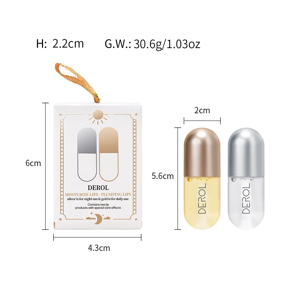 DEROL Ginger Extract Peppermint Lip Plumper Day Night Repair Moisturizing Long-lasting Lip Pack Lip Purple Special Effect Makeup 6