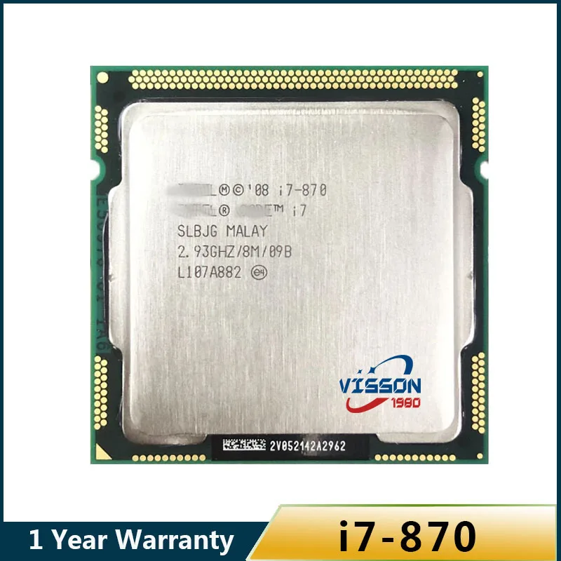 Nuovo Processore Quad-Core Intel 100%, Processore Intel Core I7 870 2.9 Ghz Cpu Quad-Core 8M 95W Lga 1156
