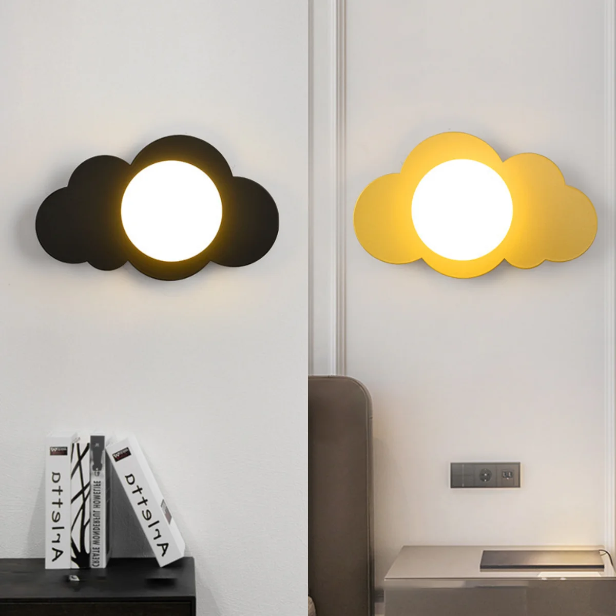 Simple Modern Bedroom Bed Wall Lamp Living Room Background Wall Lamp Hotel Corridor Decoration Wall Lamp Cloud Shape Wall Lamp