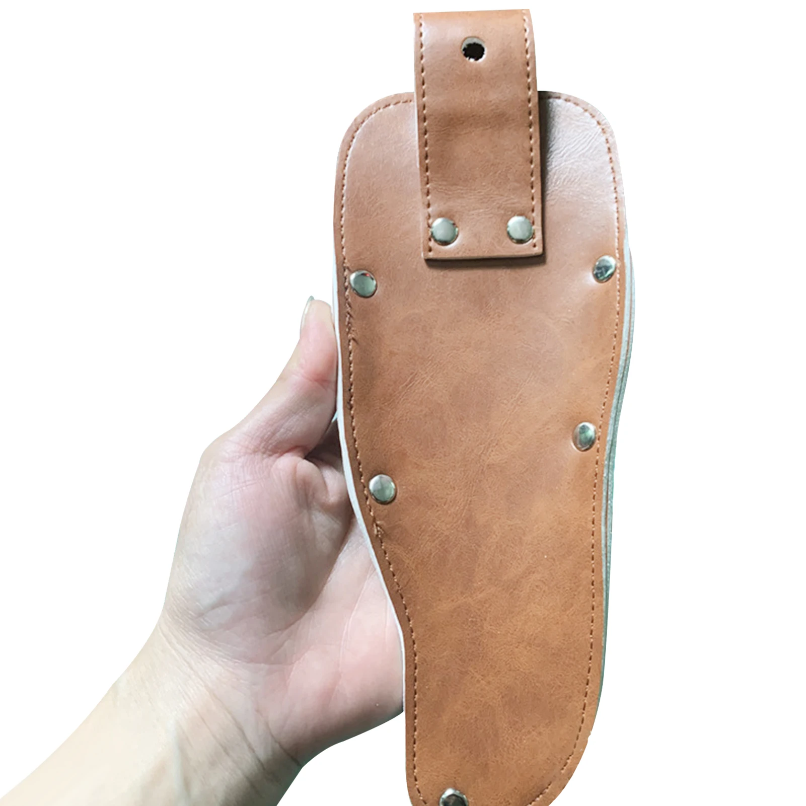 Pistol Style Leather Pruner Sheath 8 Inches With Knife Pocket