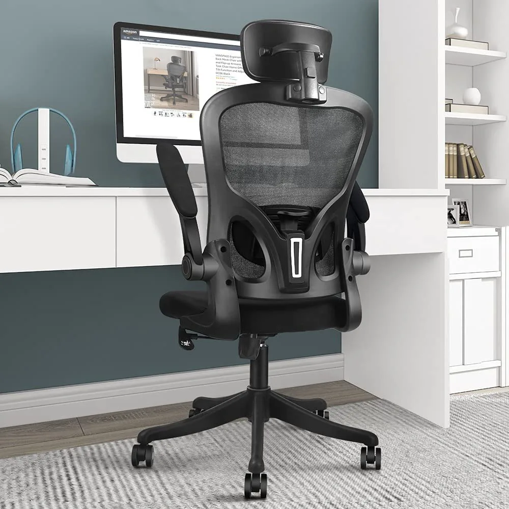 

Ergonomic Mesh Office Chair Back Executive Chair Lumbar Support Armrest Rotatable Headrest Swivel Reclining Office Furniture