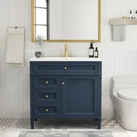 Bathroom Organizers, Bathroom Vanity With Sink, Modern Bathroom Cabinet With Drawers And Tip Out Drawer, Freestanding Bathroom V 1