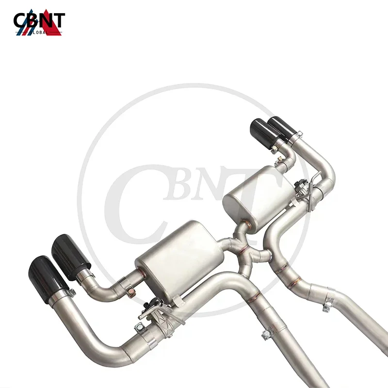 CBNT for Porsche Cayenne 958 3.0T 3.6L 3.6T 4.8L 4.8T 2010- Valved Exhaust Catback SS304 Exhaust-pipe with Valve Muffler