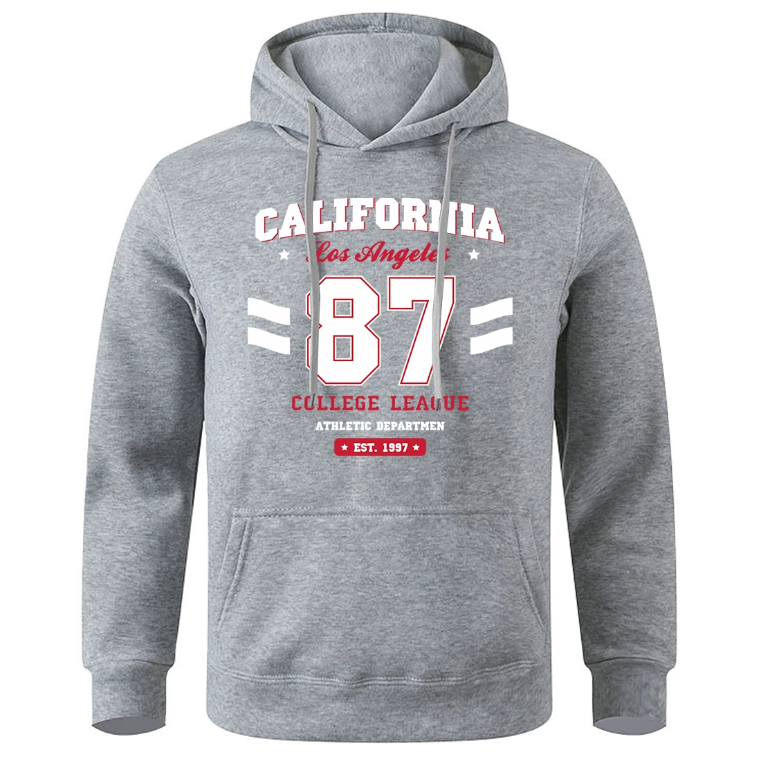 

Los Angeles, California Est.1997 Street Letter Men Hooded Fashion Retro Streetwear Fleece Warm Hoodie Basic Casual Loose Hoody