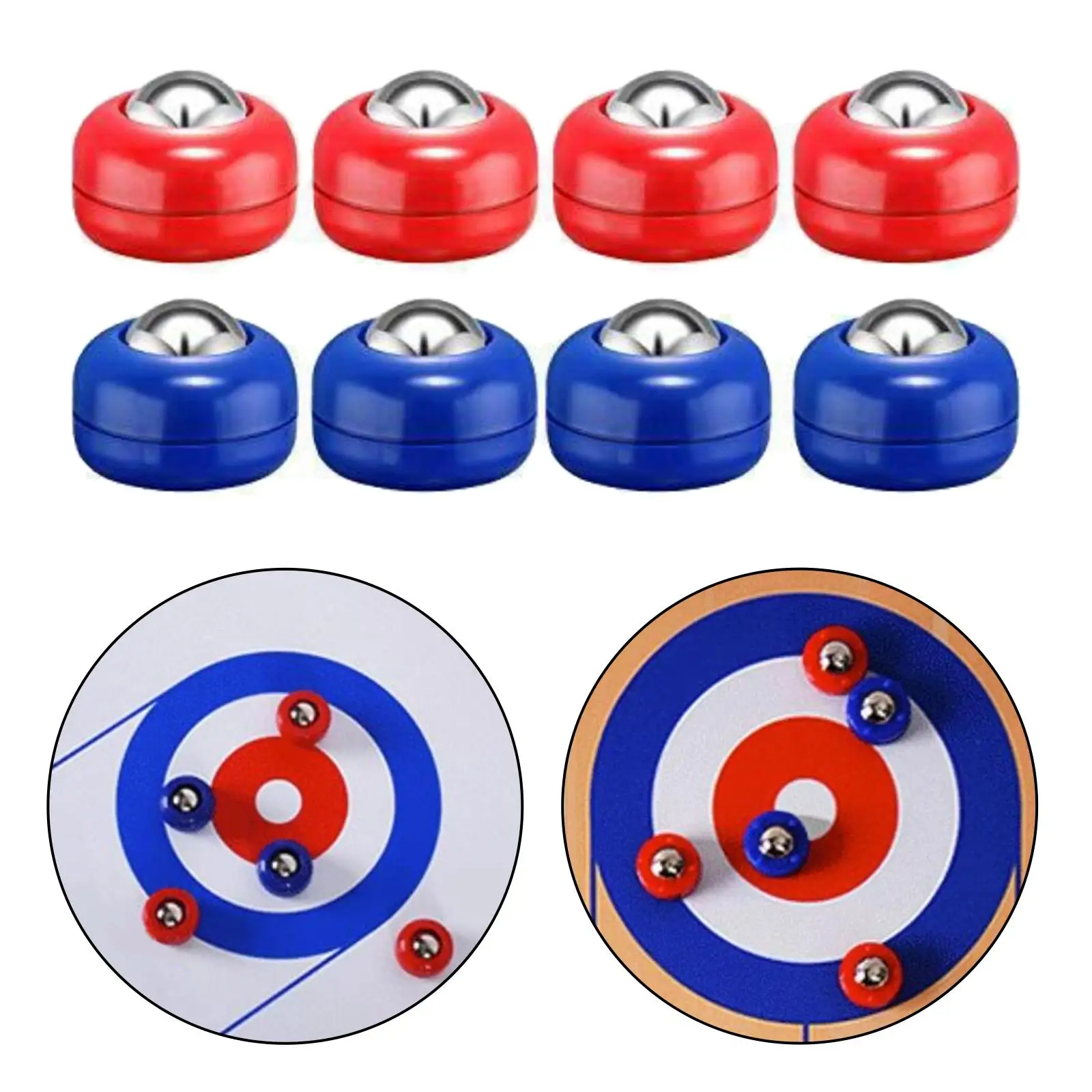 8PcsShuffleboardPucksRollingBeadsforFamilyGames25mmMini