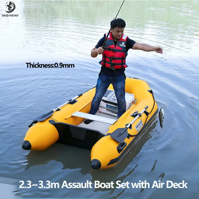Inflatable Boats for Adults 3 Person, Thickened Hovercraft Wear-Resisting  Kayak Assault Rubber Boats Dinghies for Fishing