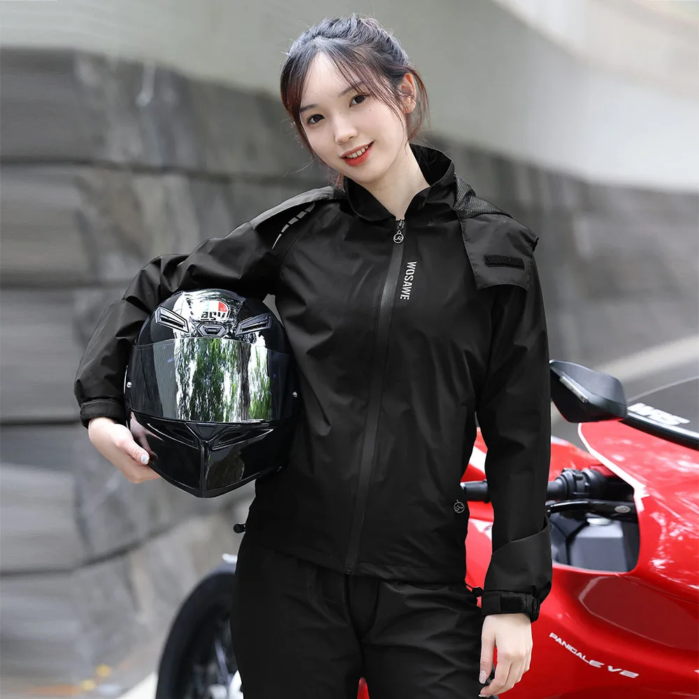 Outdoor Rainproof Split Rain Jacket Cycling Motorcycle Full Body Waterproof Raincoat Motorbike Rain Jacket