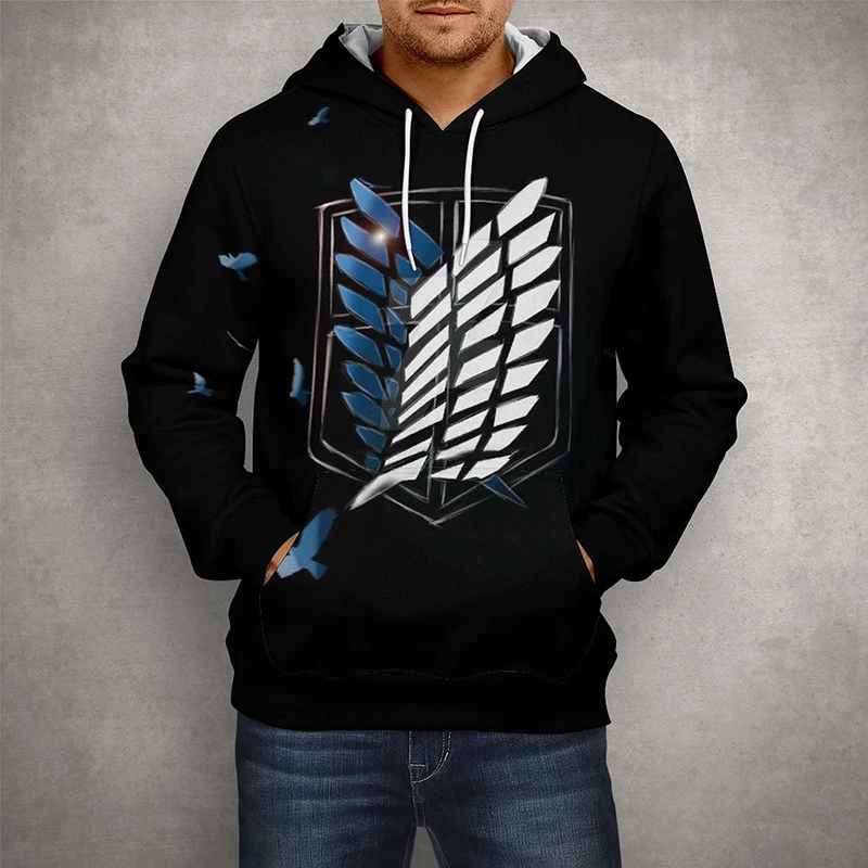 

Japanese Anime Attack On Titan 3D Print Sweatshirts 2022 New Clothes Long Sleeve Men Women Casual Tops Boy Girl Cool Hoodies