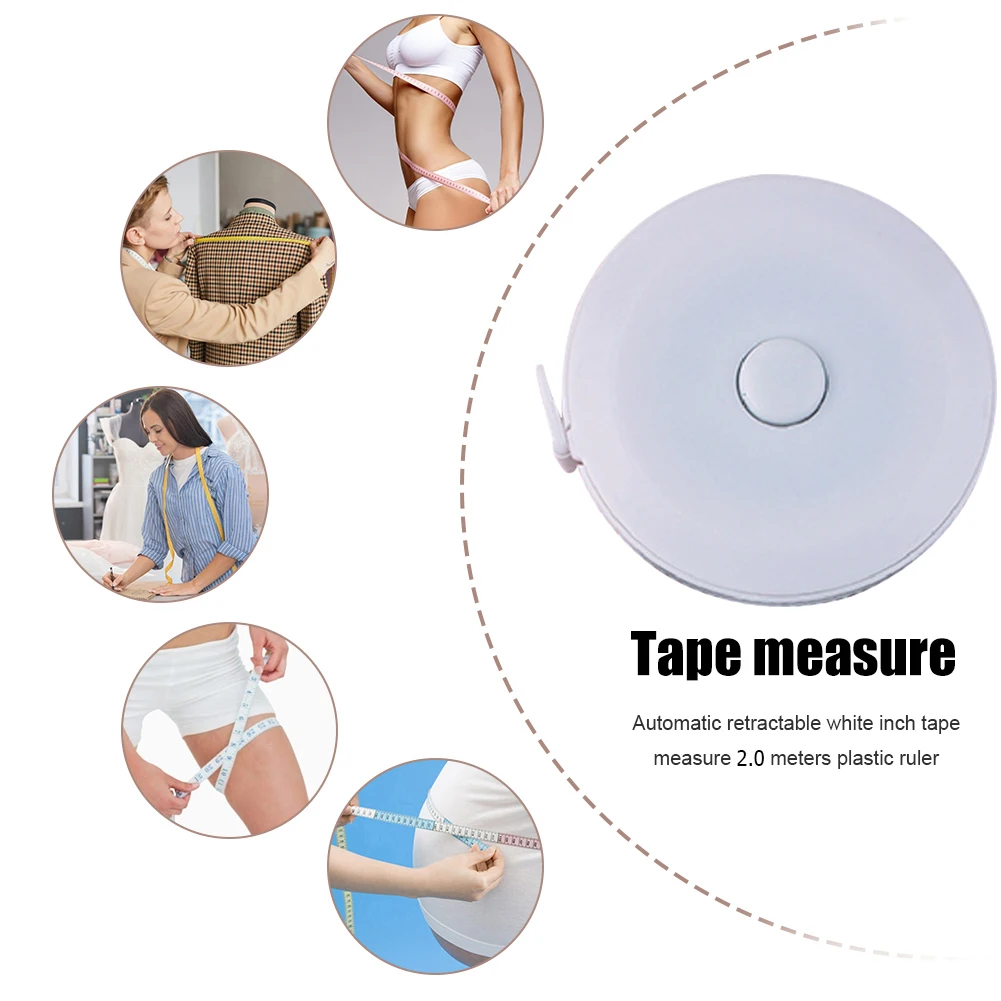 Retractable Tape Measure Body Measuring Tape Portable Roll for Body Fabric Sewing Tailor Cloth Measure Waist 200cm/79inch tape measure