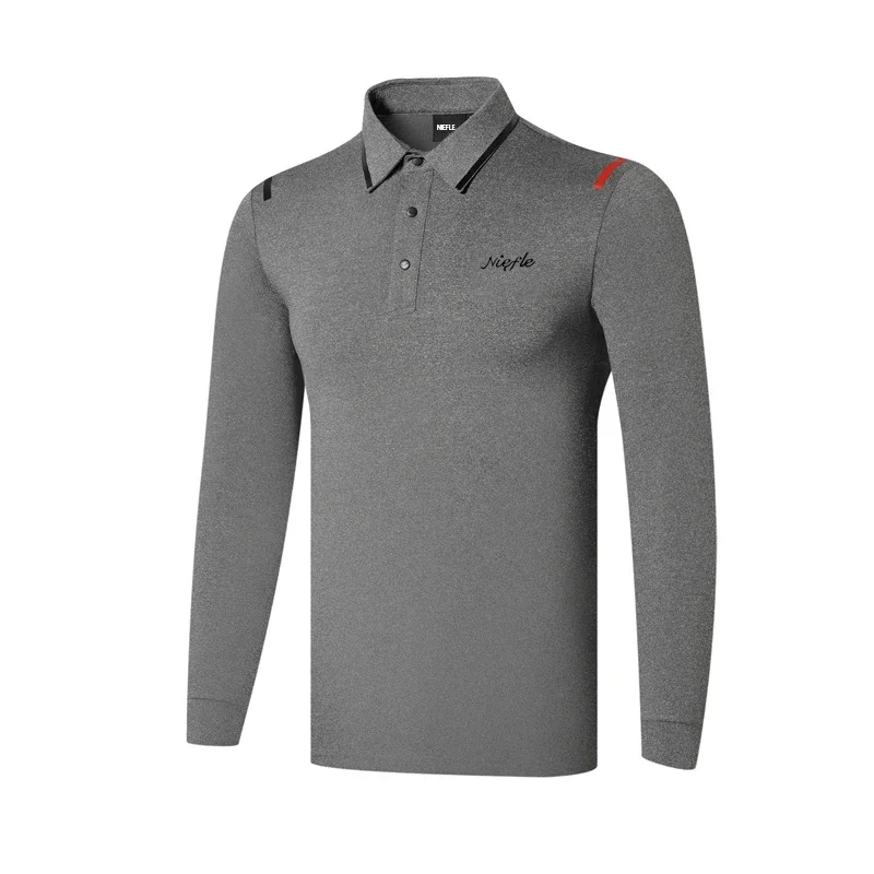 Golf Men's Sportswear Casual Outdoor TIT Quick Drying and Sweat-Wicking Autumn Anti Pilling High-Quality Long Sleeved T-shirt
