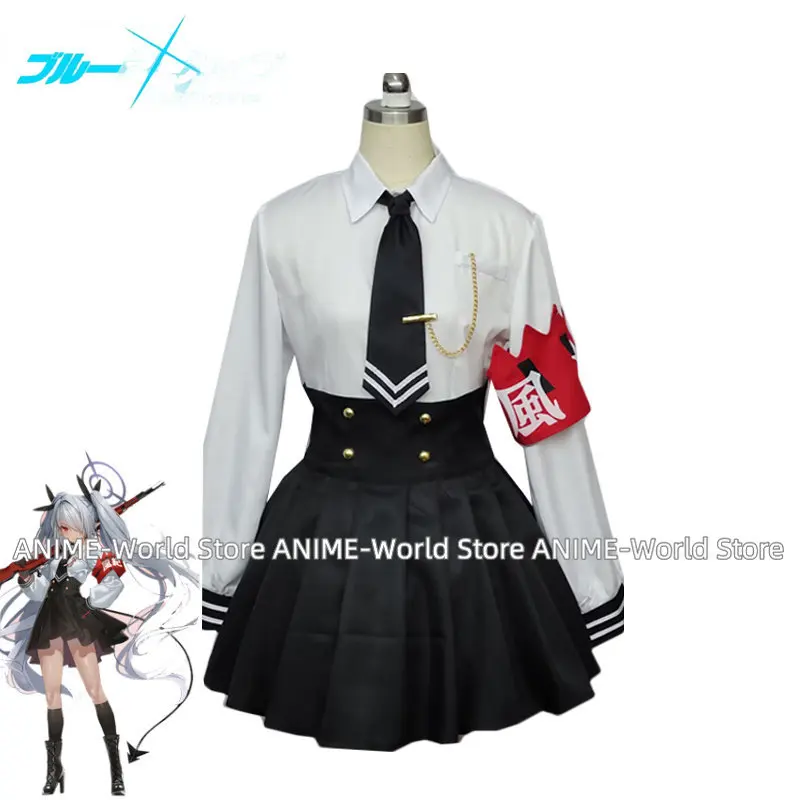 

《Custom Size》Game Blue Archive Siromi Iori Cosplay Costume Women Sailor Dress Halloween Party JK Suit Top Skirts School Uniforms