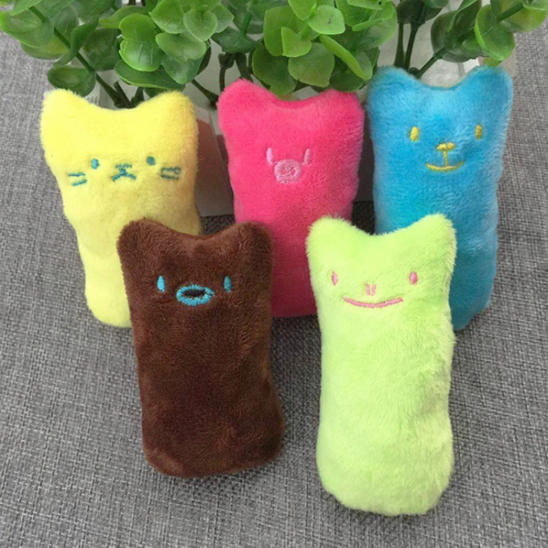 Teeth Grinding Catnip Toys Funny Interactive Plush Cat Toy Pet Kitten  Chewing Vocal Toy Claws Thumb Bite Cat Mint for Cats