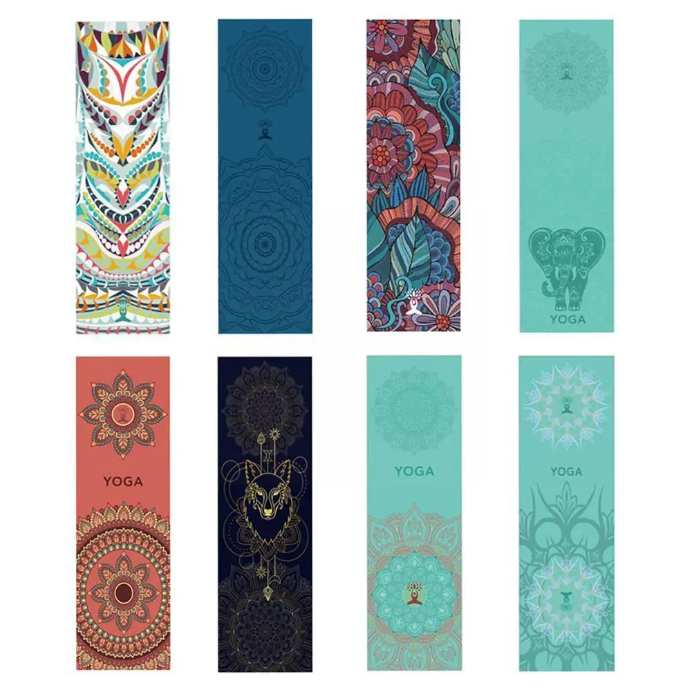 Quick Drying Yoga Towels Portable Fitness Yoga Sports Indoor Pattern Pilates Mat Mat Soft Anti-slip Outdoor Sport Print Tow T6w2