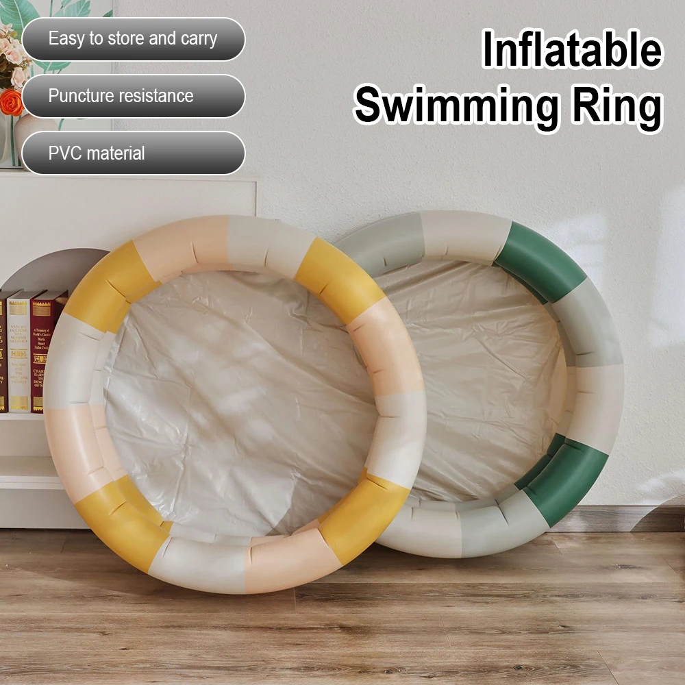 Vintage Striped Baby Swimming Pool For Babe Household Outdoor Paddling Pool Soft PVC Round Fence Play Space Room Bath Pool