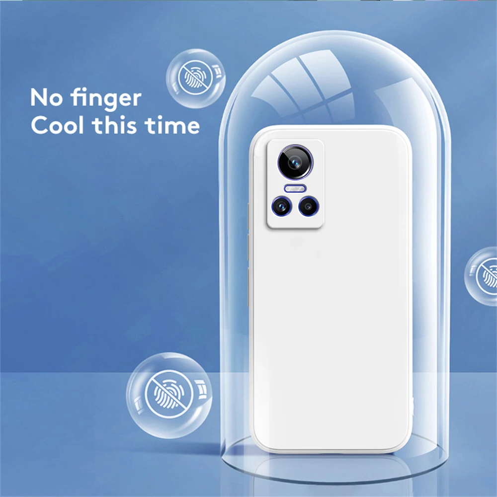 Premium Liquid Silicone Shockproof Case - Luxury Classic Square Design for OPPO Realme GT Series