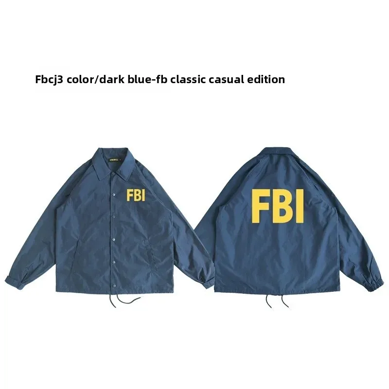 Classic FB big letter coach jacket dark blue 9FBCJ-3