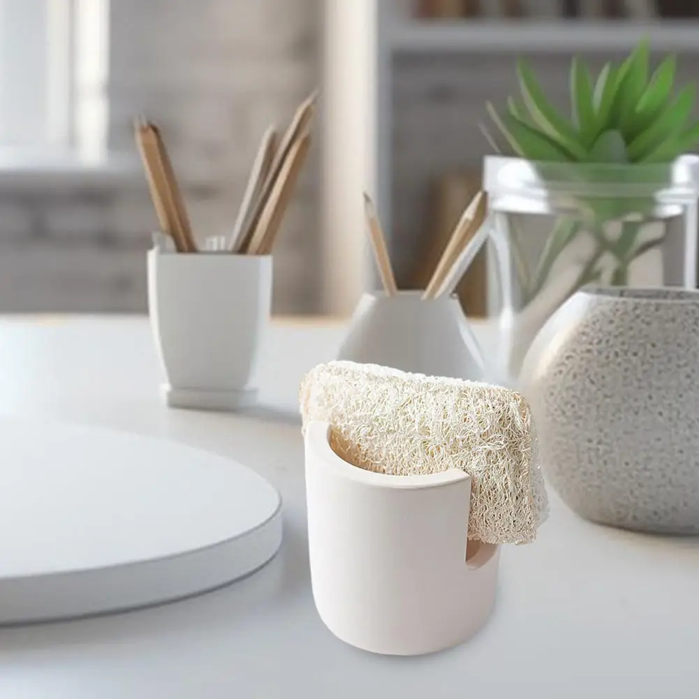 

Dish Sponge Organizer Diatomite Sponge Holder Water Absorbing Sink Stone Caddy for Quick Drying Dish Sponge Kitchen Bathroom