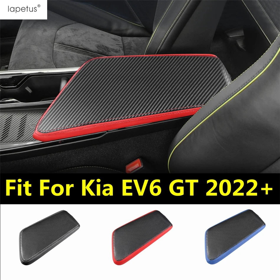 

Central Console Armrest Box Pad Cover Decor For Kia EV6 GT 2022 2023 Car Organizer Hand Support Cushion Mat PU Leather Interior