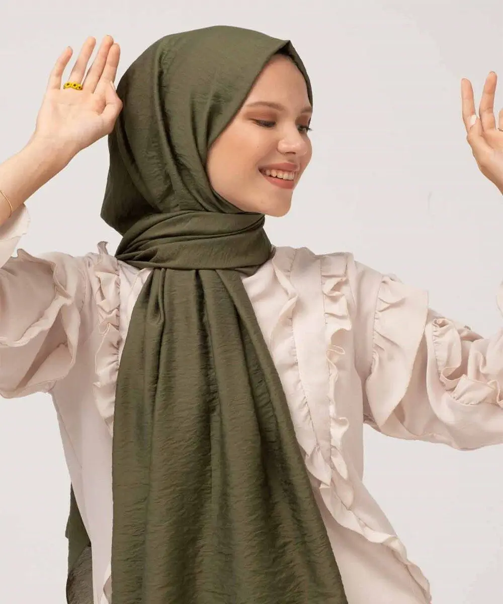 

Salland Silk Grass Green Color Trend Shawls Fashion Women's Headscarf Scarf Scarf Shawls Four Seasons Use Flexible Wrinkle-Free Quality Fabric Practical Use Clothing Accessory Hijab Women's Headband Original 3156