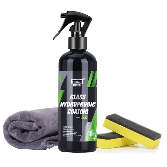 Water Repellent Spray HGKJ 2 Anti Rain Coating For Car Glass Hydrophobic Anti-rain Liquid Windshield Mirror Mask Auto Chemical 300ML