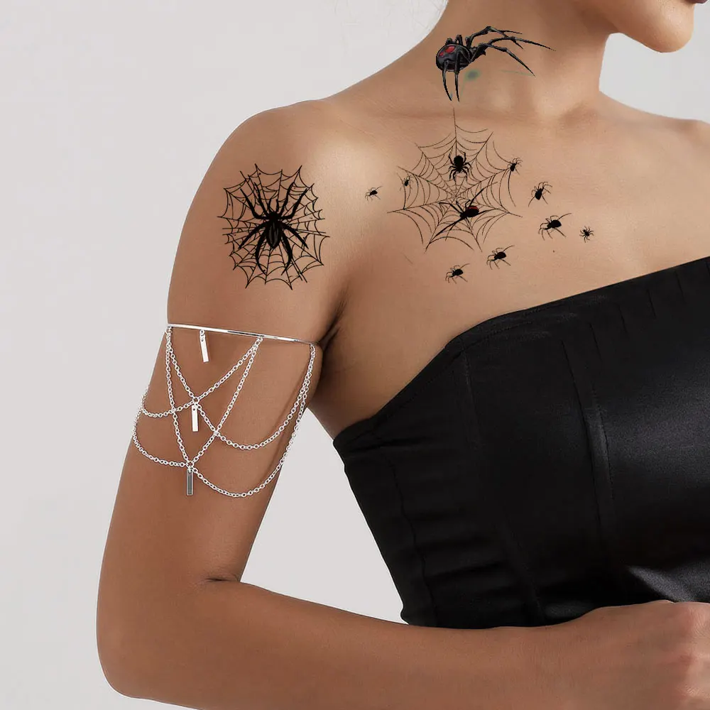 5 Fogli Tatuaggi Temporanei Halloween, Joker Tattoo, Tatuaggi Temporanei Adesivi per Adulto e Bambini Halloween Party Trucco