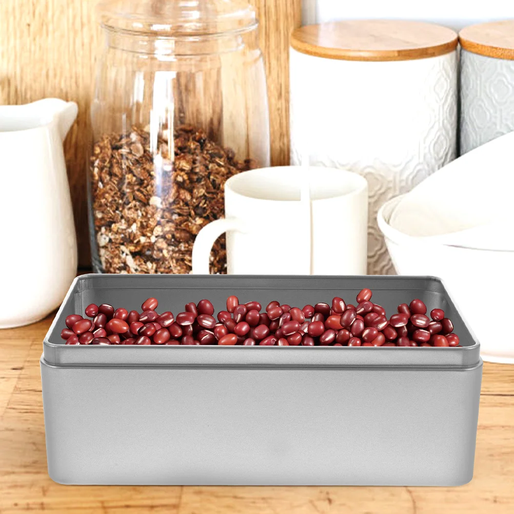 

4PCS Rectangular Tinplate Storage Boxes Airtight Candy Chocolate Tea Leaves Boxes