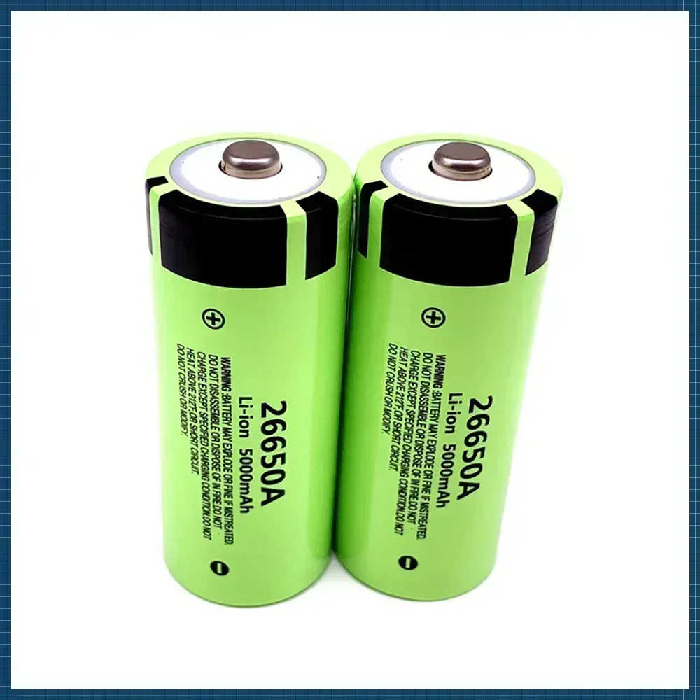 

Free Shipping 2024 100% Best-selling New 26650 3.7V 5000mAh 50A Power Lithium-ion Battery 26650A, Suitable for LED Flashlights