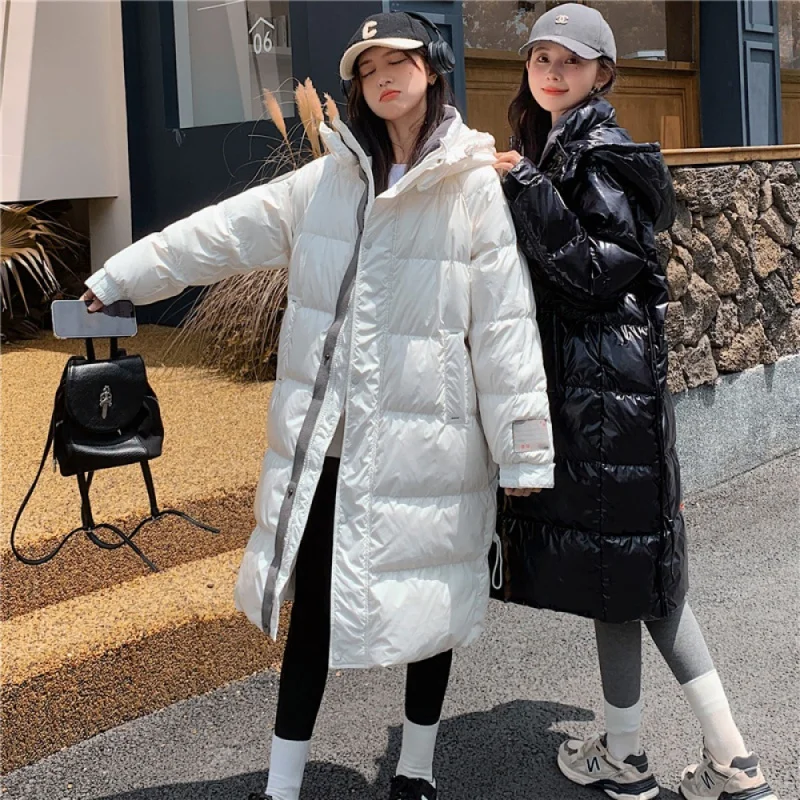 

Warm winterfashionable2023 New Fashion Disposable Plump Girls plus Size Mid-Length Pregnant Women down Female 90 White Duck down